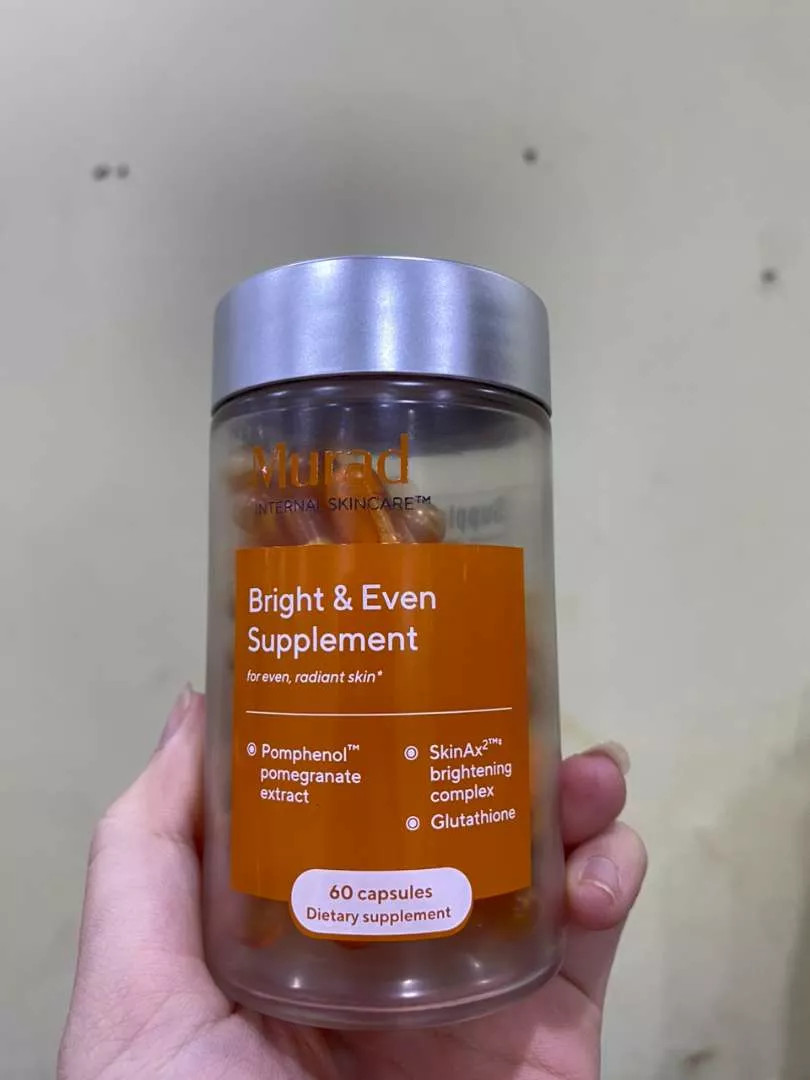 Viên uống chống nắng Murad Bright & Even 60 viên - Hỗ trợ bảo vệ da, làm sáng và trẻ hóa làn da từ quả lựu đỏ Mỹ