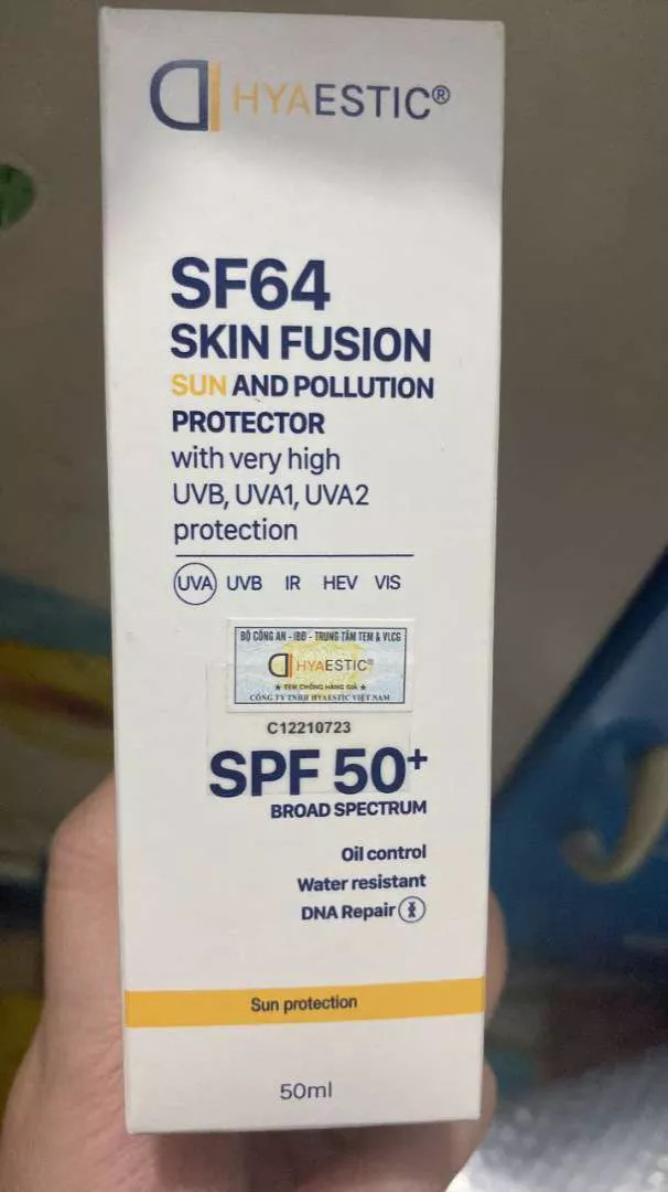 Kem Chống Nắng Hyaestic Skin Fusion SF64 SPF50+ - Bảo Vệ Da Khỏi Tia UV & Ô Nhiễm - Dưỡng Da Sáng Khỏe 50ml