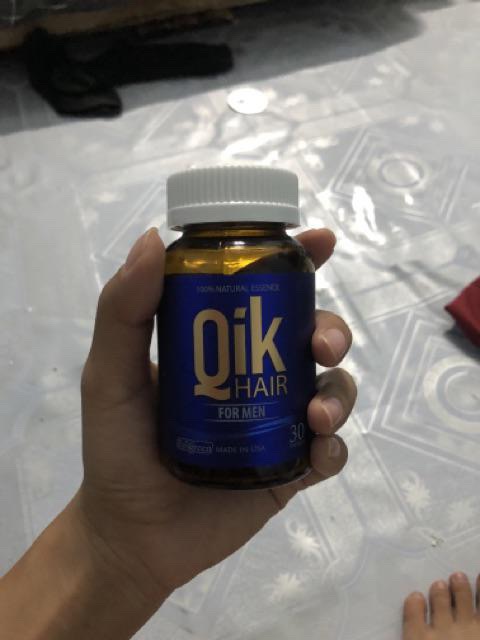 Viên uống Qik(For Men) hỗ trợ giảm rụng tóc hiệu quả - Sản phẩm tự nhiên cho nam giới, tóc dày khỏe và bóng mượt.