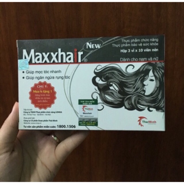 Viên uống Maxxhair hỗ trợ mọc tóc, giảm rụng tóc - Bổ sung vitamin, khoáng chất cho tóc chắc khỏe, bóng mượt