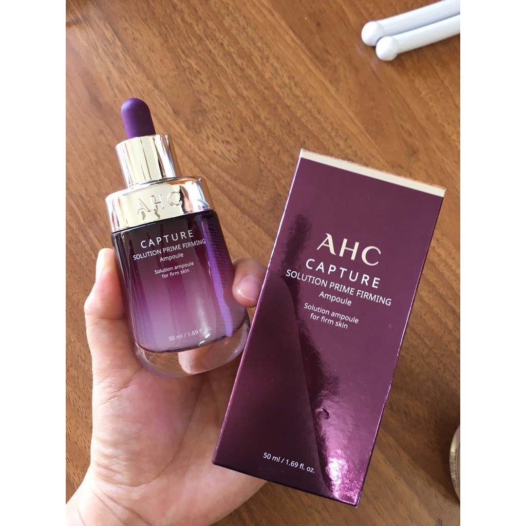 Tinh chất AHC Capture Solution Prime Firming Ampoule 50ml - Dưỡng Da Săn Chắc, Cải Thiện Nếp Nhăn và Đàn Hồi, Phù Hợp Với Da Thường và Da Khô