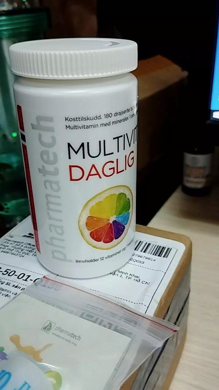 Multivit Daglig Pharmatech bổ sung vitamin và khoáng chất (180 viên)
