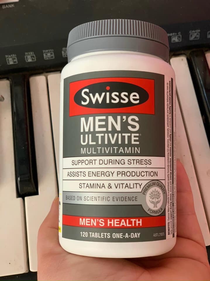 Viên uống vitamin tổng hợp cho nam Swisse Men’s Ultivite Multivitamin 120 viên - Bổ sung dinh dưỡng, hỗ trợ sức khỏe, năng lượng cho nam giới