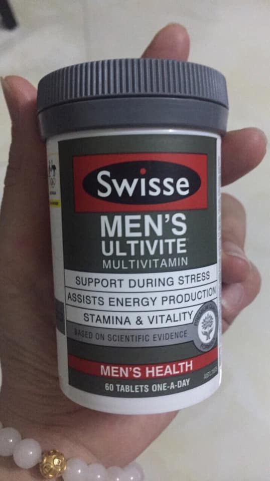Viên uống vitamin tổng hợp cho nam Swisse Men’s Ultivite Multivitamin 120 viên - Bổ sung dinh dưỡng, hỗ trợ sức khỏe, năng lượng cho nam giới