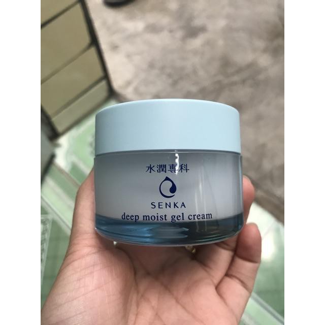 Mặt Nạ Ngủ Dưỡng Ẩm Chuyên Sâu Senka Deep Moist Gel Cream 50ml - Làm Trắng, Tái Tạo Da, Phù Hợp Với Mọi Loại Da