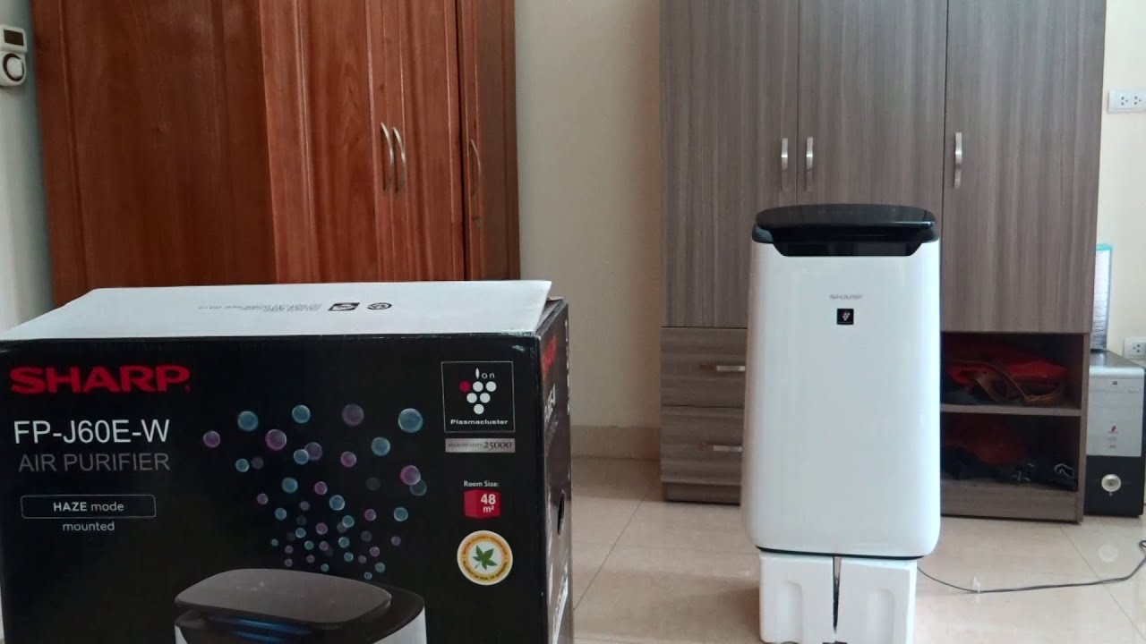 Máy lọc không khí Sharp FP-J60EW - Thiết bị thông minh tiết kiệm điện, lọc bụi bẩn và vi khuẩn cho không gian sống sạch sẽ, sức khỏe gia đình