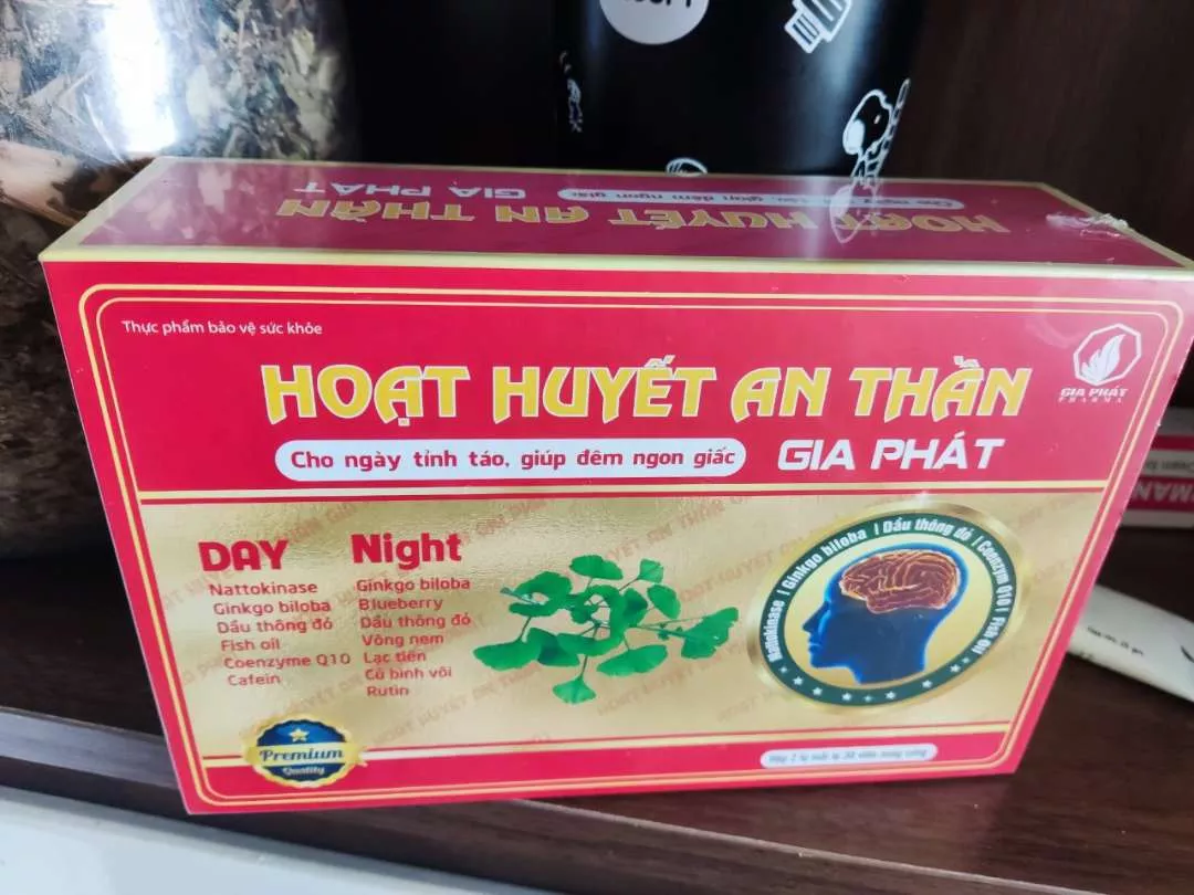 Viên uống hoạt huyết an thần Gia Phát - Hỗ trợ giấc ngủ ngon, giảm lo âu, tăng tuần hoàn máu não - 60 viên giúp thư giãn tinh thần