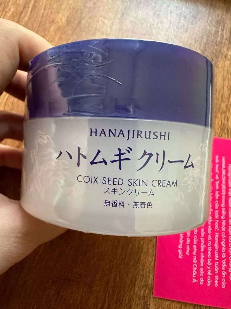 Kem Dưỡng Da Mặt và Cơ Thể Hanajirushi Coix Seed Skin Cream - Dưỡng Ẩm, Làm Mịn Da, Phù Hợp Với Mọi Loại Da, 100g