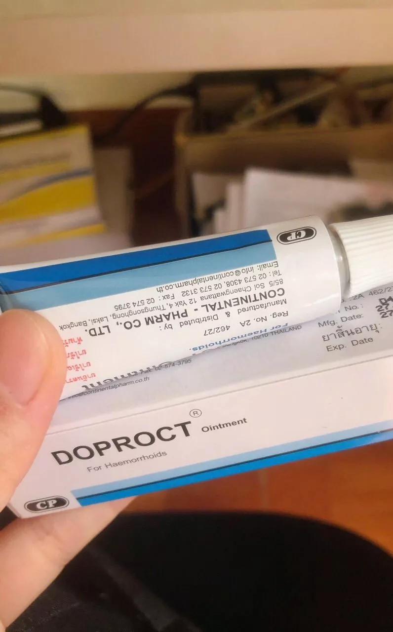 Kem Bôi Giảm Đau Trĩ Doproct Thái Lan 10g - Hỗ Trợ Giảm Sưng Ngứa, Ngăn Viêm và Xuất Huyết cho Vùng Hậu Môn