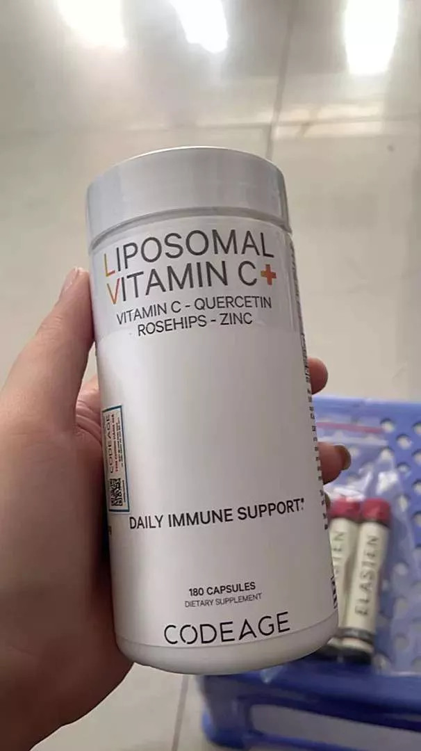 Viên Uống Bổ Sung Vitamin C Codeage Liposomal 180 Viên - Tăng Cường Miễn Dịch & Làm Đẹp Da, Công Nghệ Hấp Thụ Cao