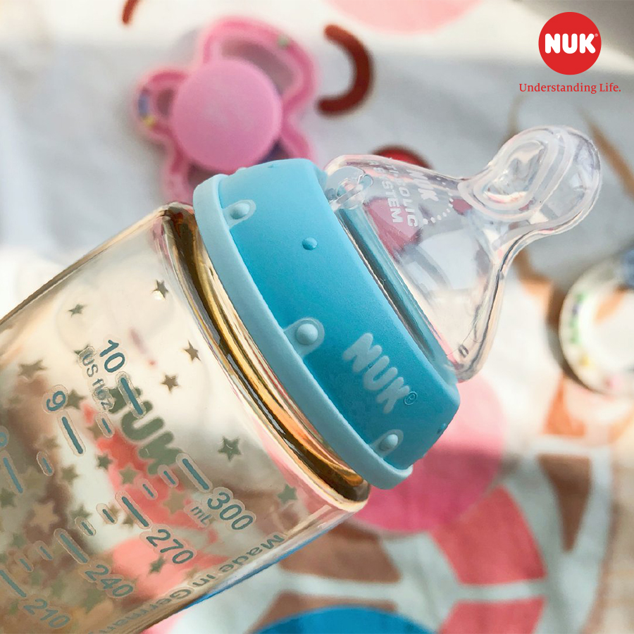 Bình sữa cảm biến nhiệt Nuk PPSU 150ml/300ml cho bé - Thiết kế núm ty silicone, an toàn, thông minh, hỗ trợ nuốt tự nhiên
