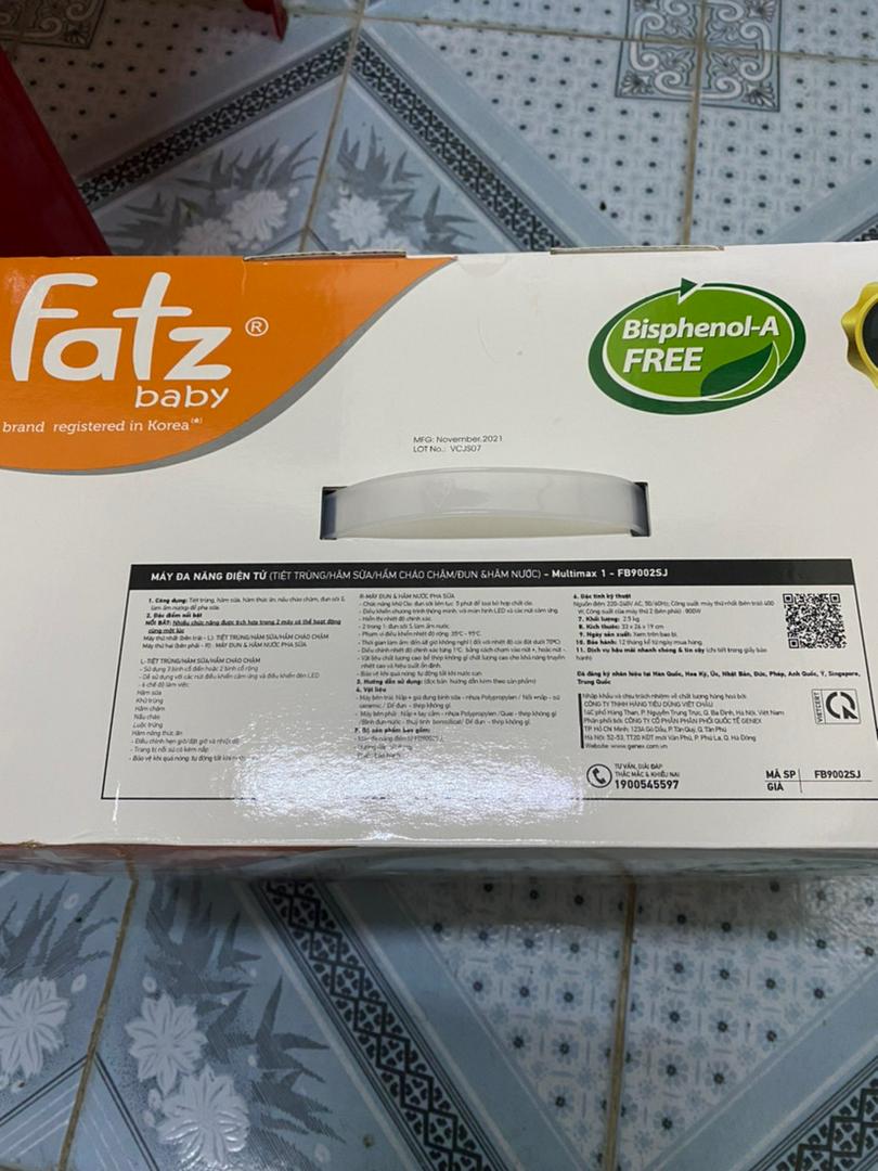 Máy Hâm Sữa Fatzbaby Multimax 1 FB9002SJ - Đun Nước, Tiệt Trùng, Nấu Cháo, Hâm Thức Ăn Đa Chức Năng Tiện Lợi Cho Mẹ Bỉm Sữa