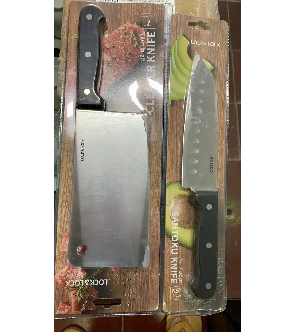 Dao làm bếp đa năng Lock&Lock Santoku CKK920/CKK921 - Lưỡi thép không gỉ, tay cầm ABS chắc chắn, cho chế biến món ăn dễ dàng và an toàn