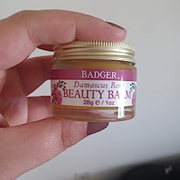 Sáp Dưỡng Ẩm Hoa Hồng Hữu Cơ Badger Rose Damascus Beauty Balm - Giải Pháp Dưỡng Ẩm Cho Da Khô, Kết Cấu Nhẹ Nhàng, 100% Thành Phần Tự Nhiên
