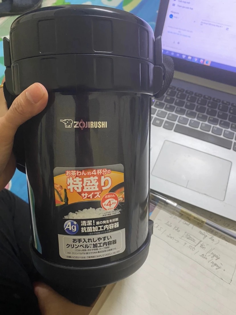 Hộp Cơm Giữ Nhiệt Zojirushi XE20-AD - 3 Ngăn Cao Cấp Cho Văn Phòng Và Picnic, Chất Liệu Nhựa An Toàn, Giữ Nóng 6 Giờ