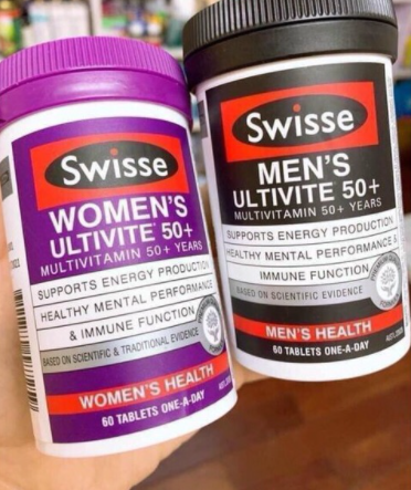 Vitamin cho phụ nữ trên 50 tuổi Swisse Women's Ultivite 50+ - Hỗ trợ sức khỏe, bổ sung vitamin và khoáng chất, 60 viên