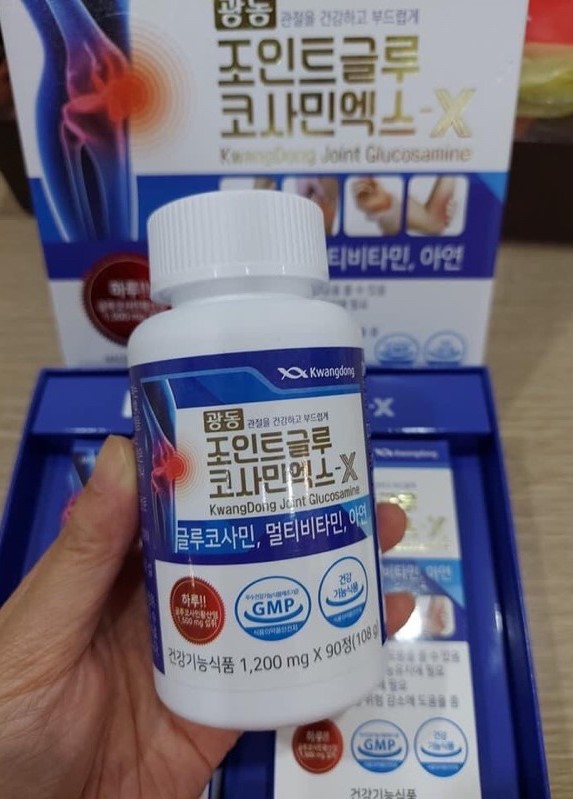 Viên uống Glucosamine Kwangdong Hàn Quốc - Hỗ trợ xương khớp, tăng cường độ dẻo dai, phục hồi chấn thương thể thao, dễ uống 180 viên