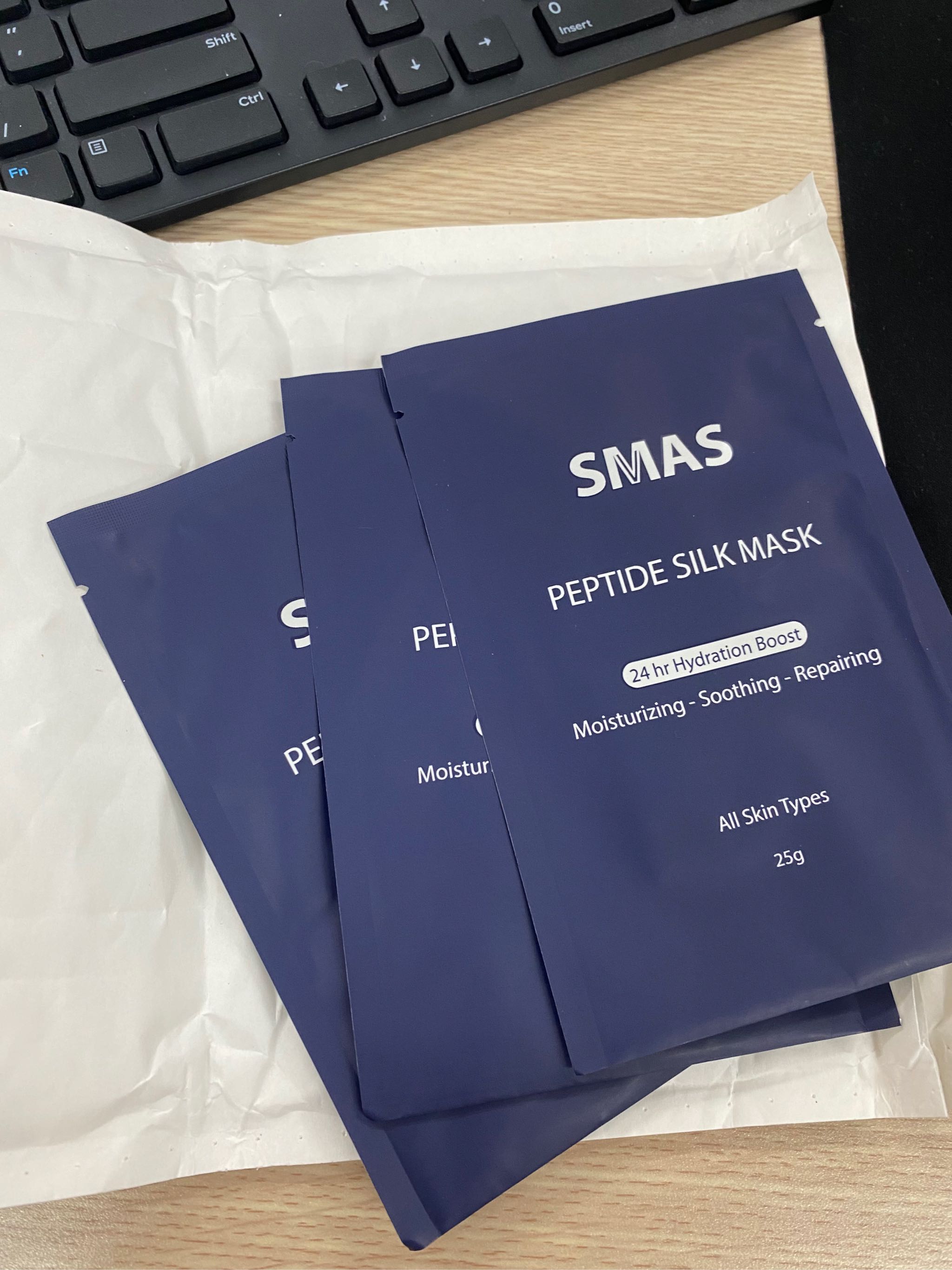 [1 miếng] Mặt Nạ SMAS Peptide Silk - Cấp Ẩm, Phục Hồi Da - Dành Cho Tất Cả Các Loại Da, Đặc Biệt Nhạy Cảm