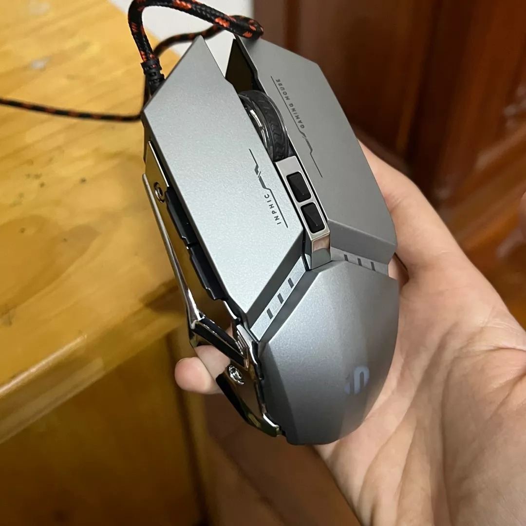 Chuột Chơi Game Có Dây Inphic PW2 với Đèn Nền RGB - Thiết Kế Công Thái Học và Cảm Biến Tiên Tiến, Chất Lượng Cao