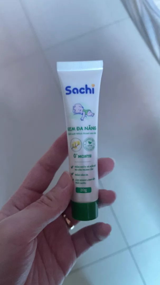 Kem Sachi Dưỡng Ẩm Giảm Hăm Tã cho Bé từ 0m+ - Kem Đa Năng Hỗ Trợ Làm Dịu Da Nhạy Cảm và Giảm Kích Ứng
