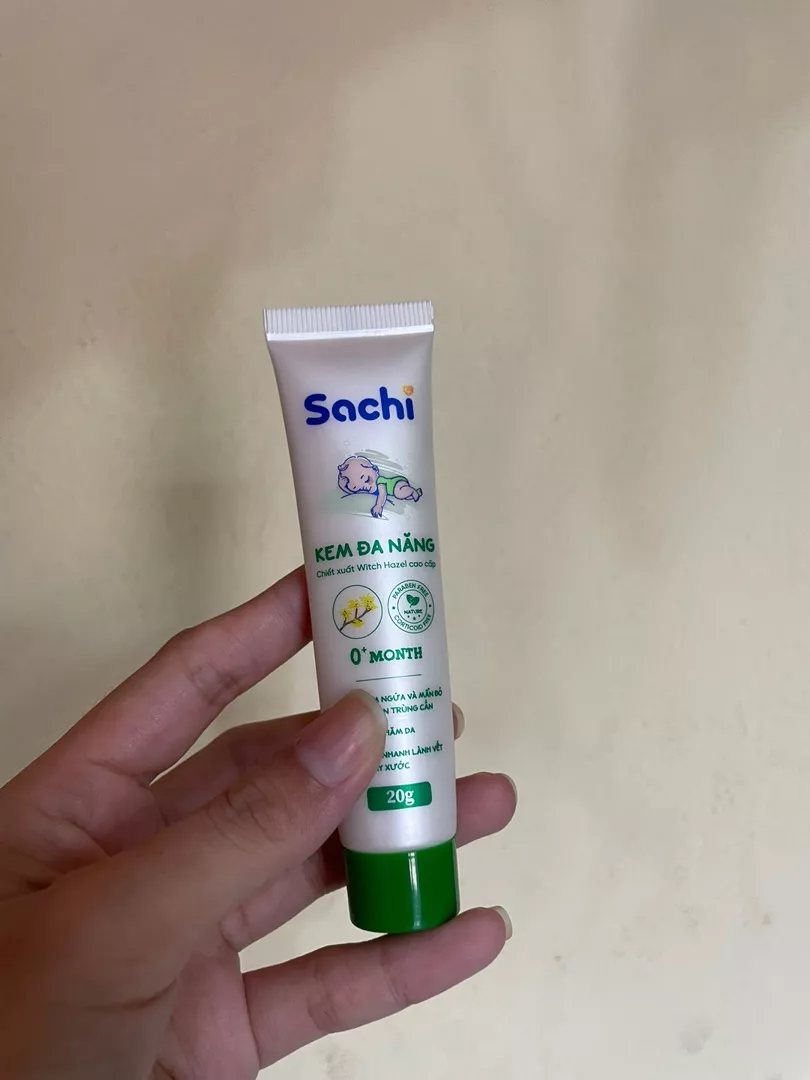 Kem Sachi Dưỡng Ẩm Giảm Hăm Tã cho Bé từ 0m+ - Kem Đa Năng Hỗ Trợ Làm Dịu Da Nhạy Cảm và Giảm Kích Ứng