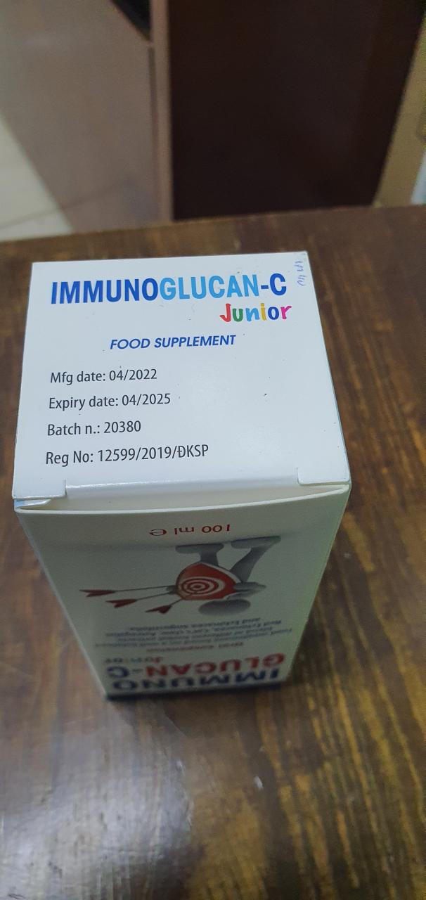 Hỗ trợ tăng đề kháng Immuno Glucan-C Junior 100ml - Vitamin C Giúp Trẻ Khỏe Mạnh, Tăng Cường Miễn Dịch, Duy Trì Hệ Hô Hấp
