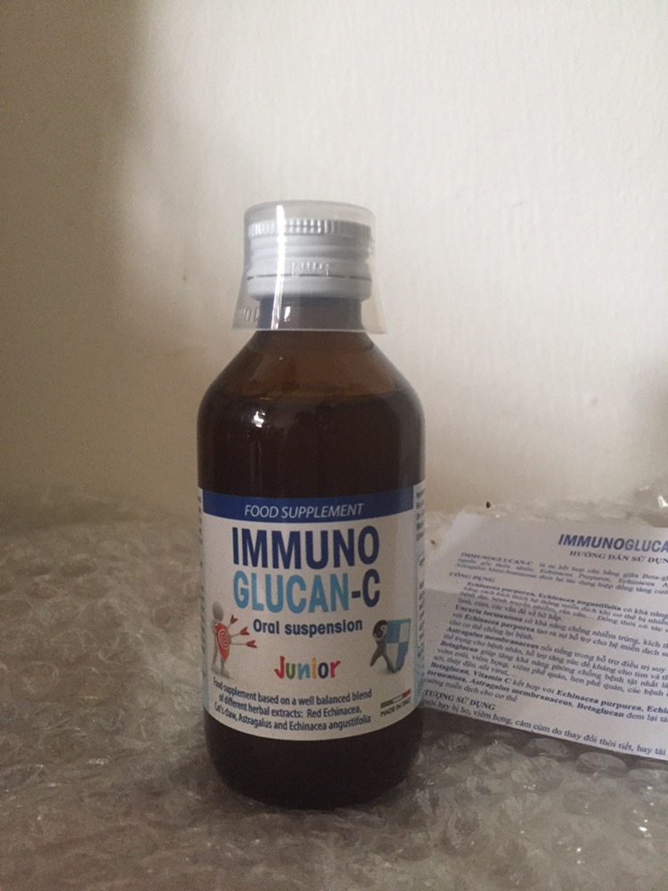 Hỗ trợ tăng đề kháng Immuno Glucan-C Junior 100ml - Vitamin C Giúp Trẻ Khỏe Mạnh, Tăng Cường Miễn Dịch, Duy Trì Hệ Hô Hấp