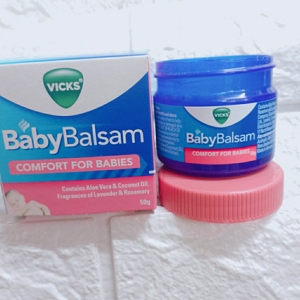 Dầu Bôi Vicks Baby Balsam 50g - Giúp Bé Ngủ Ngon Hơn, Giữ Ấm, Chiết Xuất Từ Lô Hội, Oải Hương, Hương Thảo - Sản Phẩm Chất Lượng Từ Úc