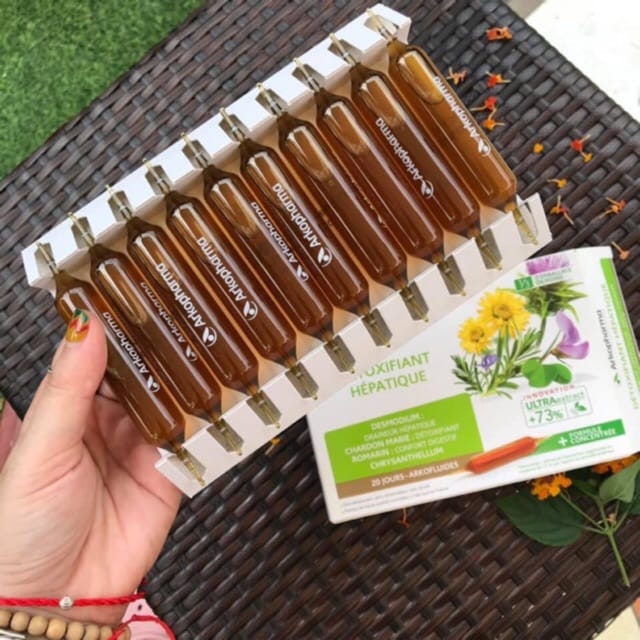 Nước Uống Thải Độc Gan Arkopharma Détoxifiant Hépatique Pháp - Hỗ Trợ Cải Thiện Chức Năng Gan, Dạng Ống Tiện Lợi 20 Ống