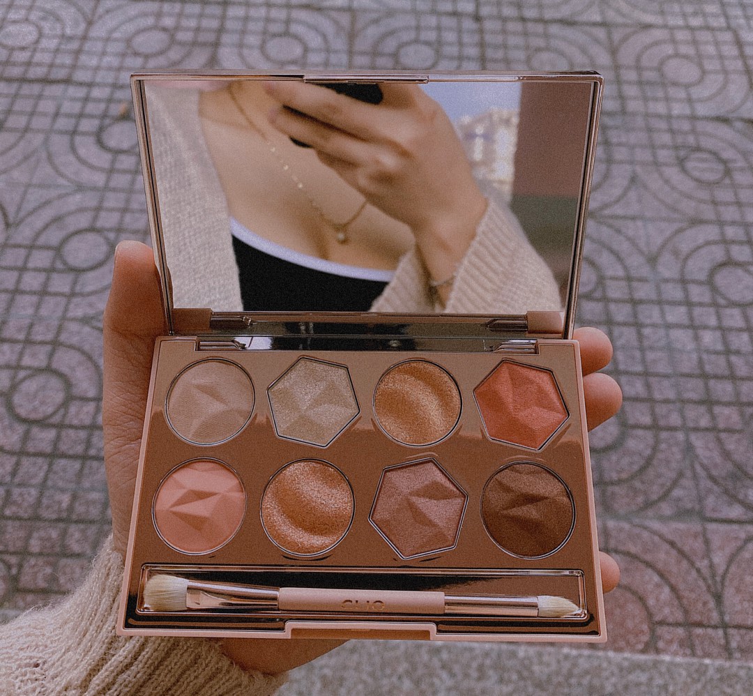 Bảng Phấn Mắt Clio Prism Air Eye Palette - Phấn Kết Hợp Nhũ & Lì Tông Cam San Hô & Hồng Baby, Trang Điểm Hoàn Hảo