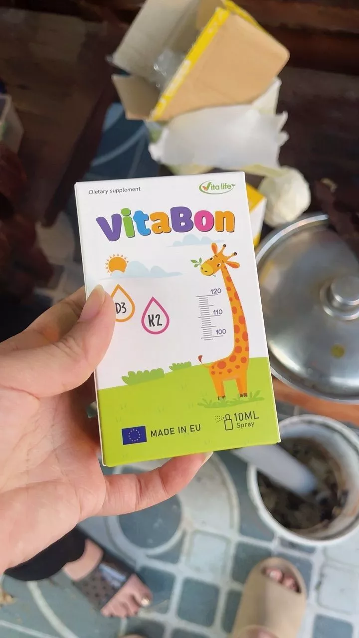 Xịt Vitamin D3K2 + DHA Vitabon Bổ Sung Cho Trẻ Em và Người Lớn - Hương Vị Thơm Ngon, Hỗ Trợ Phát Triển Xương Khớp và Trí Não