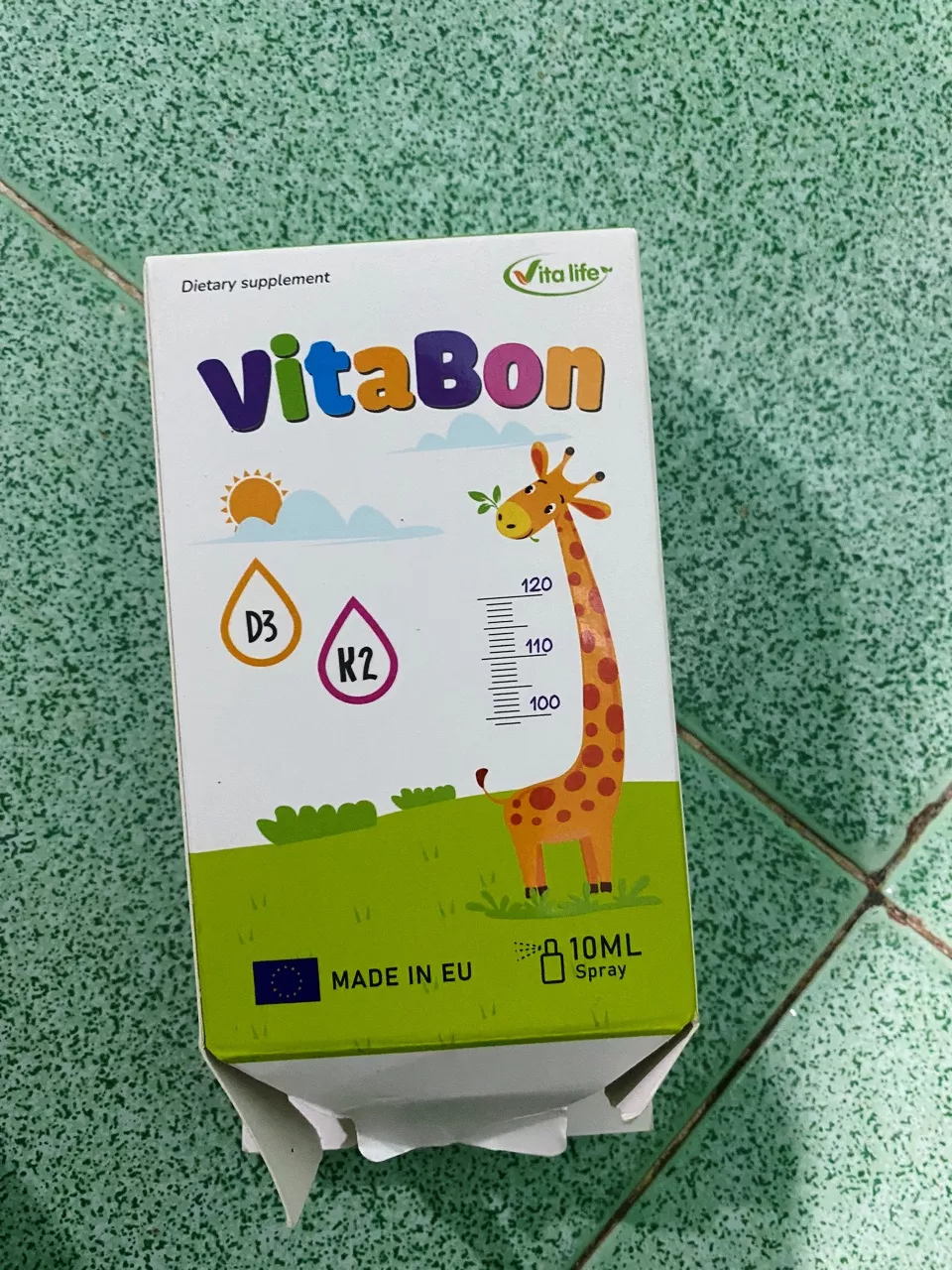 Xịt Vitamin D3K2 + DHA Vitabon Bổ Sung Cho Trẻ Em và Người Lớn - Hương Vị Thơm Ngon, Hỗ Trợ Phát Triển Xương Khớp và Trí Não