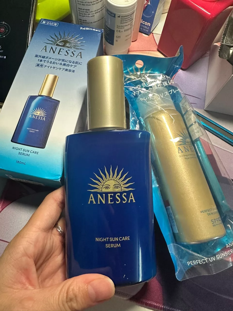 Serum Anessa Night Sun Care 180ml - Dưỡng ẩm, Phục hồi da sau nắng, Mờ đốm sạm, Chăm sóc da hiệu quả, Mùi hương lavender thư giãn