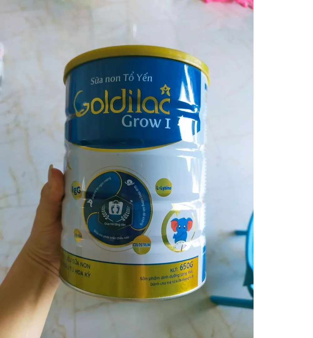 Sữa Non Tổ Yến Goldilac Grow Hộp 650g - Dinh Dưỡng Tăng Cường Miễn Dịch Cho Trẻ 6 Tháng Đến 10 Tuổi