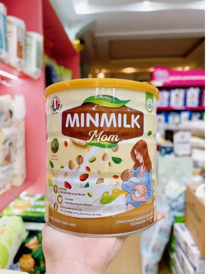 Sữa Hạt Ngũ Cốc Lợi Sữa Minmilk Mom - Dinh Dưỡng Tốt Cho Mẹ và Bé, Hỗ Trợ Tăng Sữa, Giúp Phục Hồi Sau Sinh, Hộp 650g