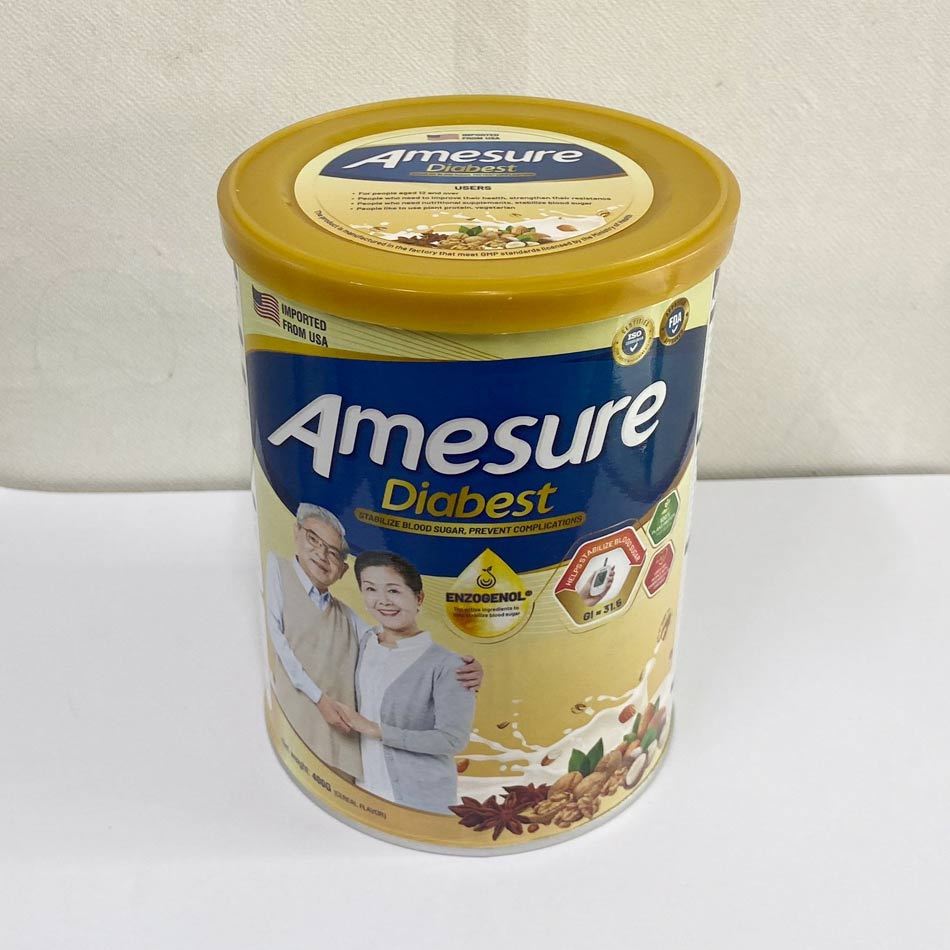Sữa Hạt Amesure Diabest 850g - Hỗ Trợ Ổn Định Đường Huyết, Dinh Dưỡng Toàn Diện Cho Người Tiểu Đường, Hỗ Trợ Tim Mạch êm dịu