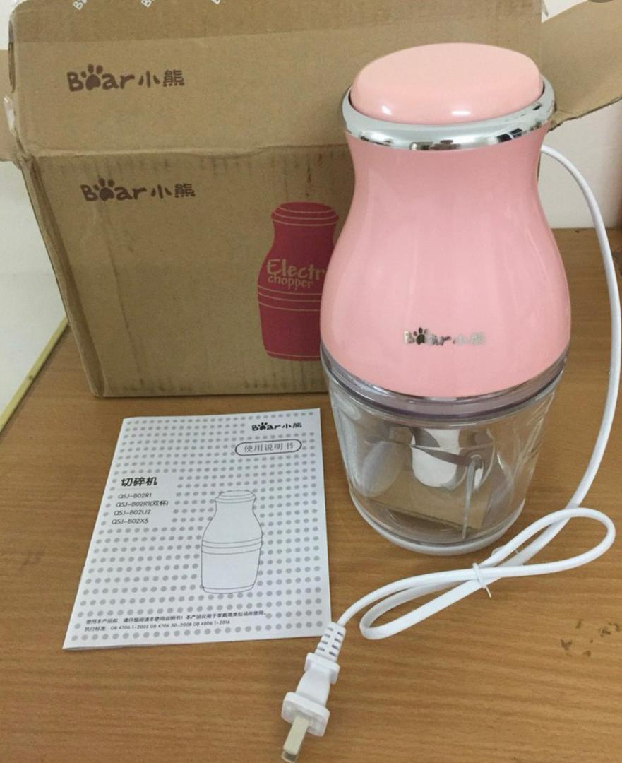 Máy Xay Thực Phẩm Đa Năng Bear SML QSJ-B02U2 - Công Suất 220W, Cối Thủy Tinh 600ml, Thiết Kế Thông Minh, Cách Dùng Dễ Dàng