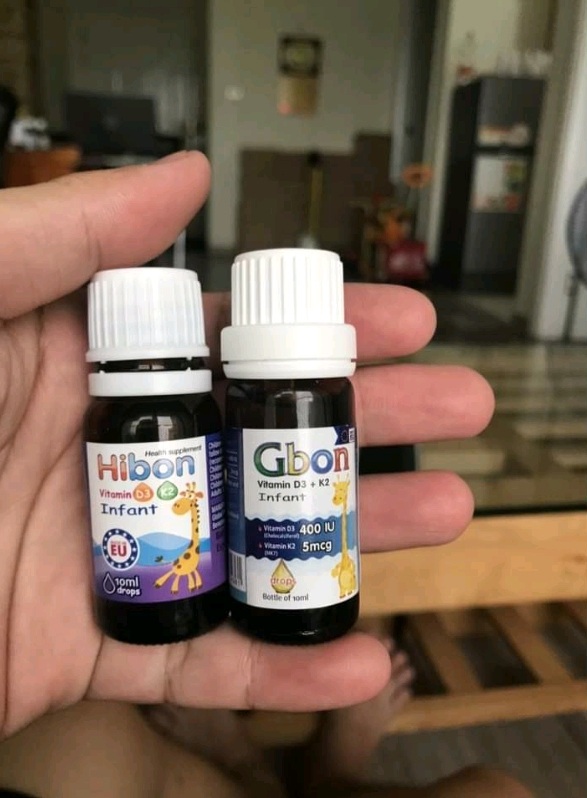 Vitamin D3 + K2 HiBON - Hỗ Trợ Hấp Thụ Canxi Cho Bé, Sản Phẩm Tự Nhiên An Toàn Cho Trẻ Sơ Sinh - Bổ Sung Vitamin Hiệu Quả 20ml