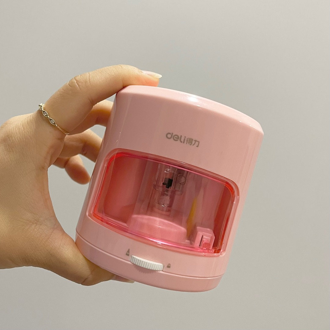 Máy Gọt Bút Chì Tự Động Deli Cho Bé - Gọt Nhọn & Gọt Tù Dễ Dàng, Tiện Lợi Cho Học Sinh, Màu Xanh & Hồng