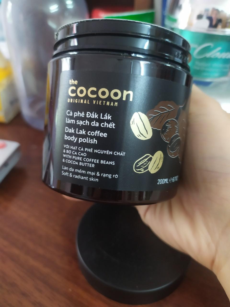 Tẩy Da Chết Cocoon Dak Lak Coffee Body Polish 200ml - Giúp Làm Sạch Da, Mịn Màng, Dưỡng Ẩm Từ Hạt Cà Phê Ca Cao Chính Hãng