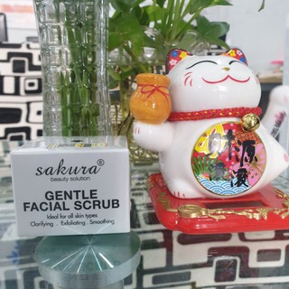 Tẩy Da Chết Sakura Gentle Facial Scrub 30g - Chăm Sóc Da Mặt An Toàn, Hiệu Quả Từ Nhật Bản, Thông Thoáng Lỗ Chân Lông