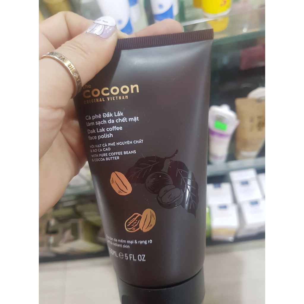 Tẩy da chết Cocoon Dak Lak Coffee Face Polish - Tinh chất cà phê tự nhiên dịu nhẹ cho làn da mịn màng và khỏe mạnh 150ml