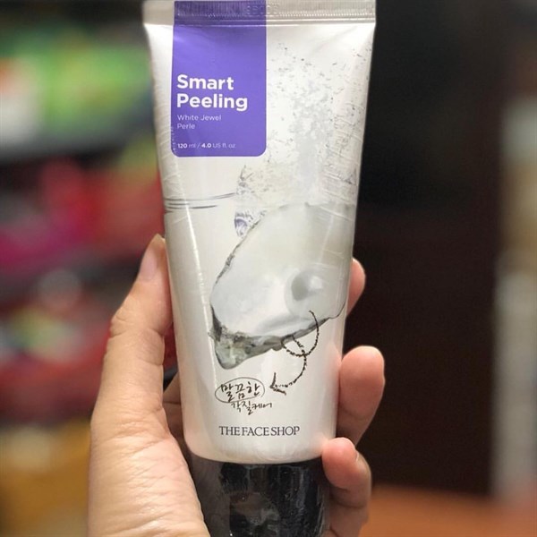 Tẩy da chết The Face Shop Ngọc Trai Smart Peeling - Làm Sáng Da Hiệu Quả, Tẩy Tế Bào Chết Cho Mặt Dạng Kem 120ml