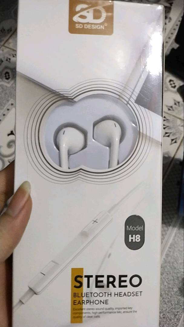 Tai nghe Bluetooth SD Design H8 - Dây nhét tai êm ái, âm thanh sống động và bass mạnh mẽ, kết nối lightning cho iPhone