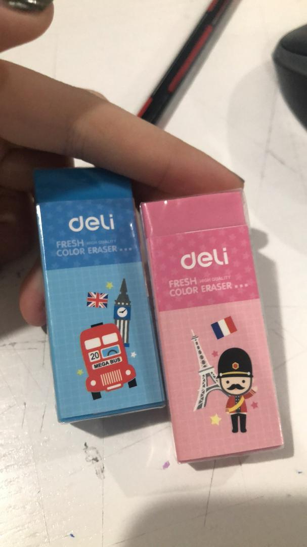 Tẩy bút chì Deli nhiều màu W27950 - Tẩy sạch không để lại vết, thiết kế gọn nhẹ cho học sinh và sinh viên, đồ dùng học tập văn phòng phẩm