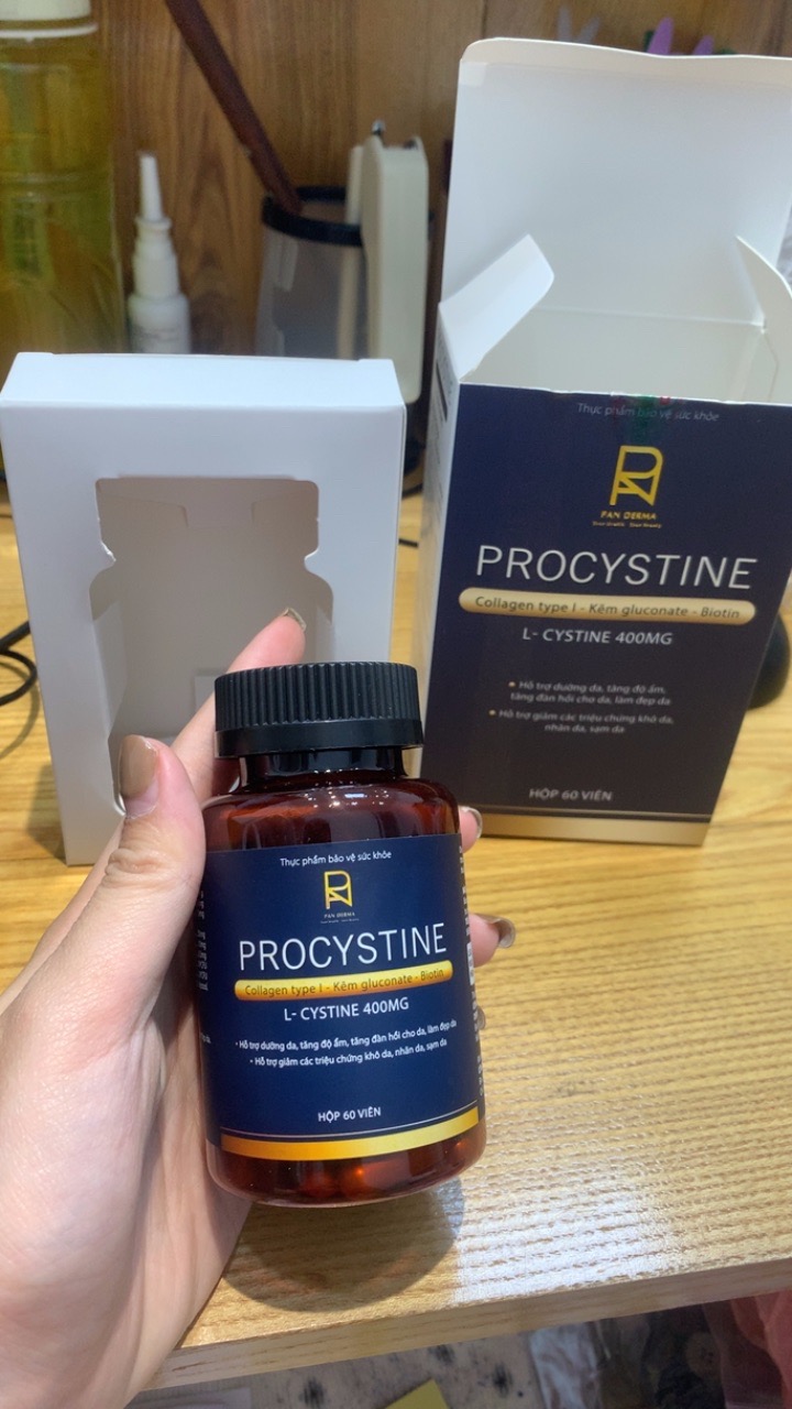 Viên Uống Dưỡng Ẩm Đẹp Da Pan Derma Procystine - Hỗ Trợ Trẻ Hóa Da, Mọc Tóc, Dưỡng Móng - 60 Viên Sản Phẩm Làm Đẹp Da