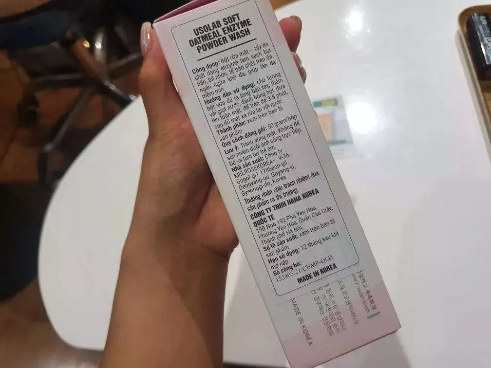 Tẩy Da Chết Usolab 2in1 Bột Enzyme Yến Mạch 50g - Sữa Rửa Mặt Cấp Ẩm, Sạch Da, An Toàn Cho Da Nhạy Cảm