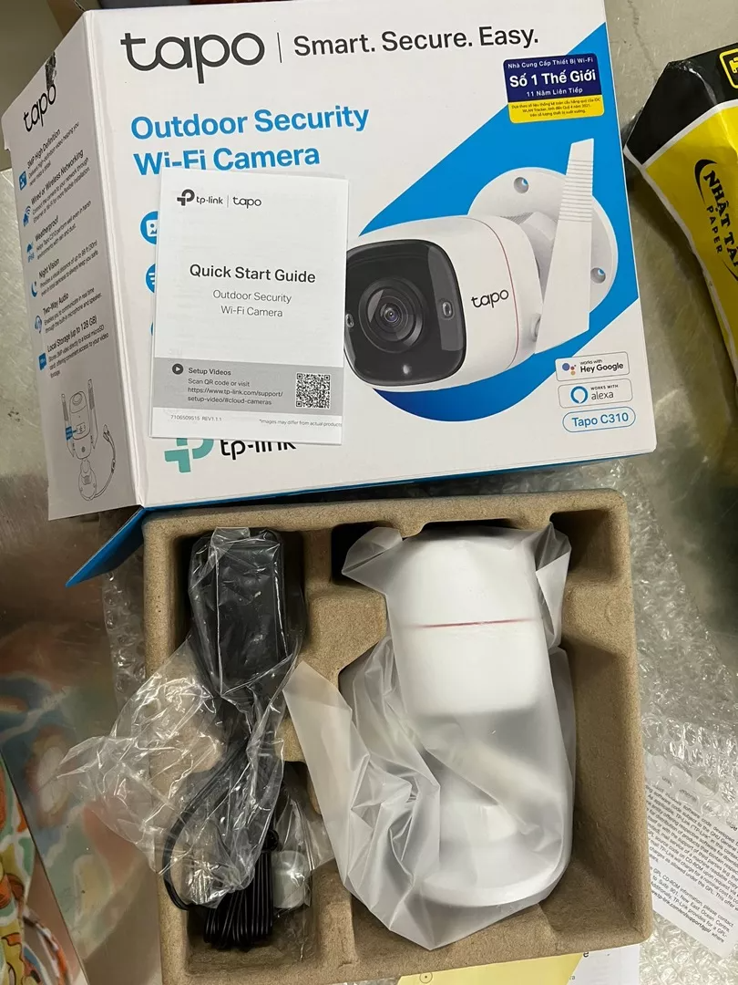 Camera IP Wi-Fi an ninh ngoài trời TP-Link Tapo C310 3MP - Ghi hình sắc nét, phát hiện chuyển động, tầm nhìn ban đêm 98ft