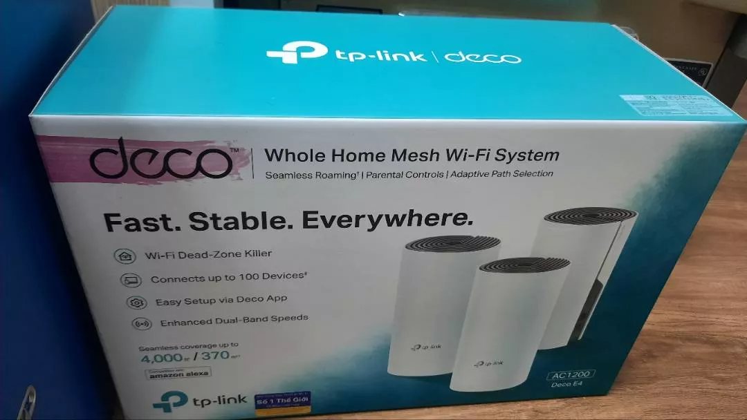 Hệ Thống Wi-Fi Mesh TP-Link Deco E4 AC1200 - Kết Nối Nhanh, Ổn Định Cho Gia Đình, Phủ Sóng Rộng, Hỗ Trợ 100 Thiết Bị