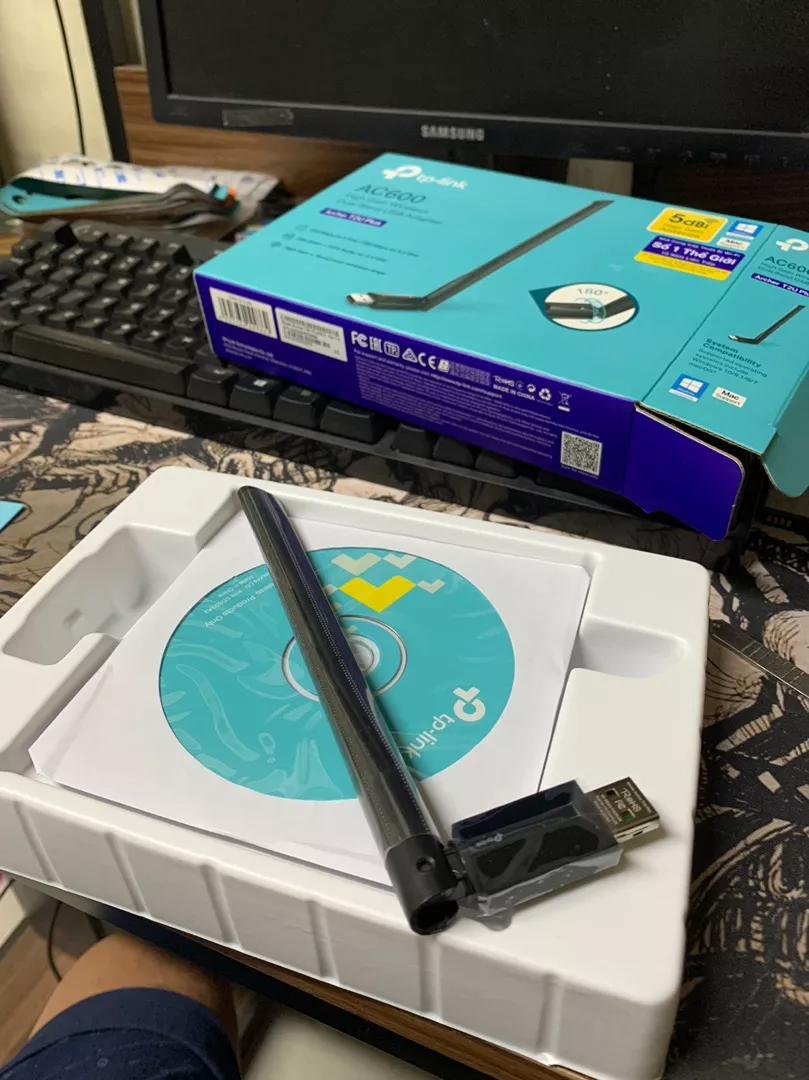 Bộ Chuyển Đổi USB Wifi TP-Link Archer T2U Plus AC600 - Tốc Độ Cao 600Mbps Băng Tần Kép 2.4GHz & 5GHz, Thích Hợp Game và Truyền Hình HD